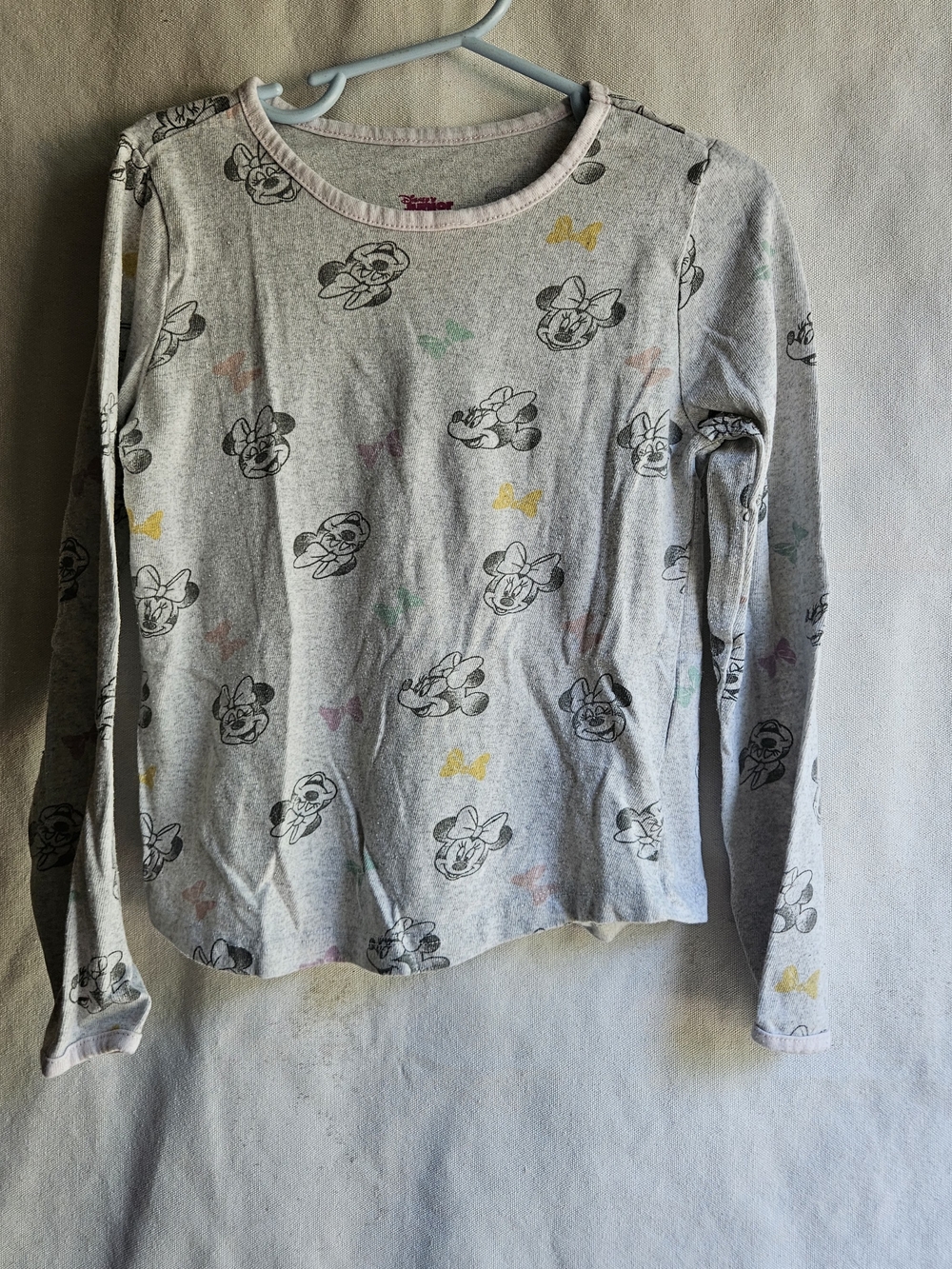 Disney Junior Girls Minnie Mouse Allover Print Long Sleeve Top Size 6